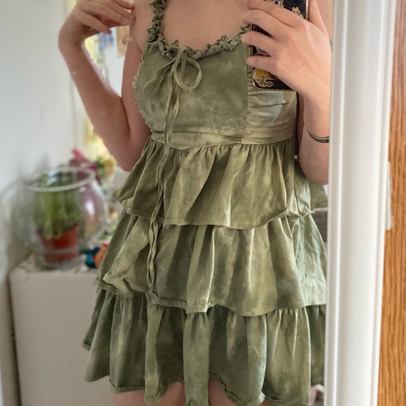Cider | Dresses | Small Cider Green Mini Dress | Poshmark
